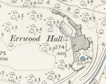 Errwood Hall old map