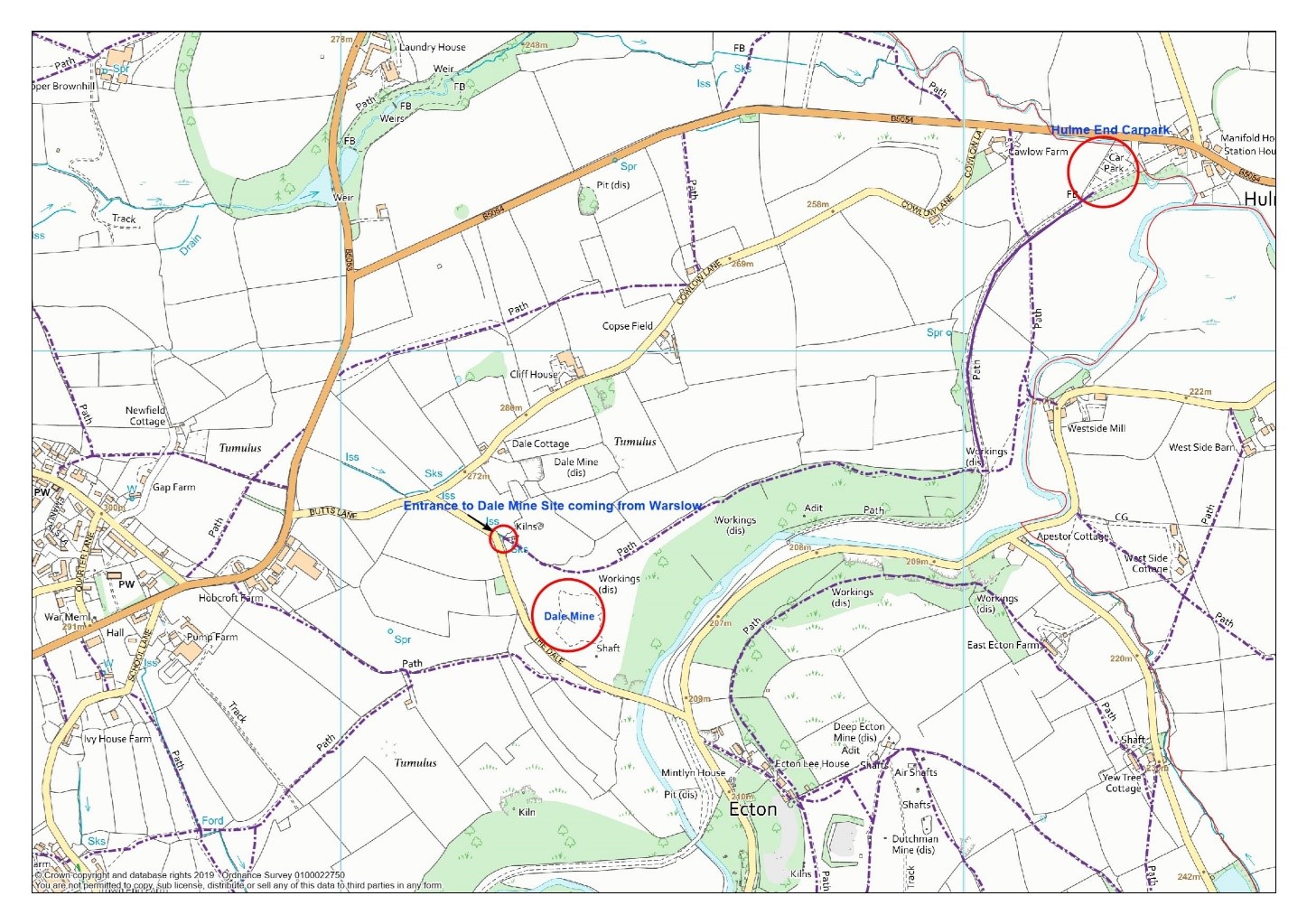 Dale Mine Open Day Map