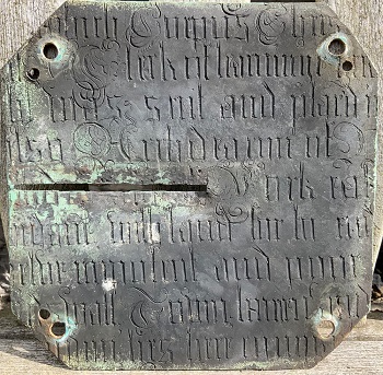 Inscription underneath sundial
